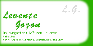 levente gozon business card